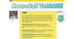 Desktop Screenshot of housecallvetcare.com